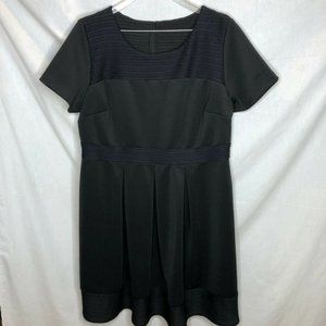 Lane Bryant Black Scuba Knit Dress Fit Flare 18